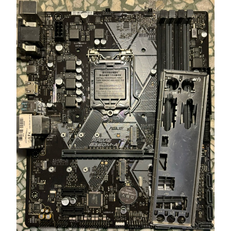 (免運)華碩主機板 PRIME B360M-A支援Intel® Core 8、9代1151腳位CPU、約8成新
