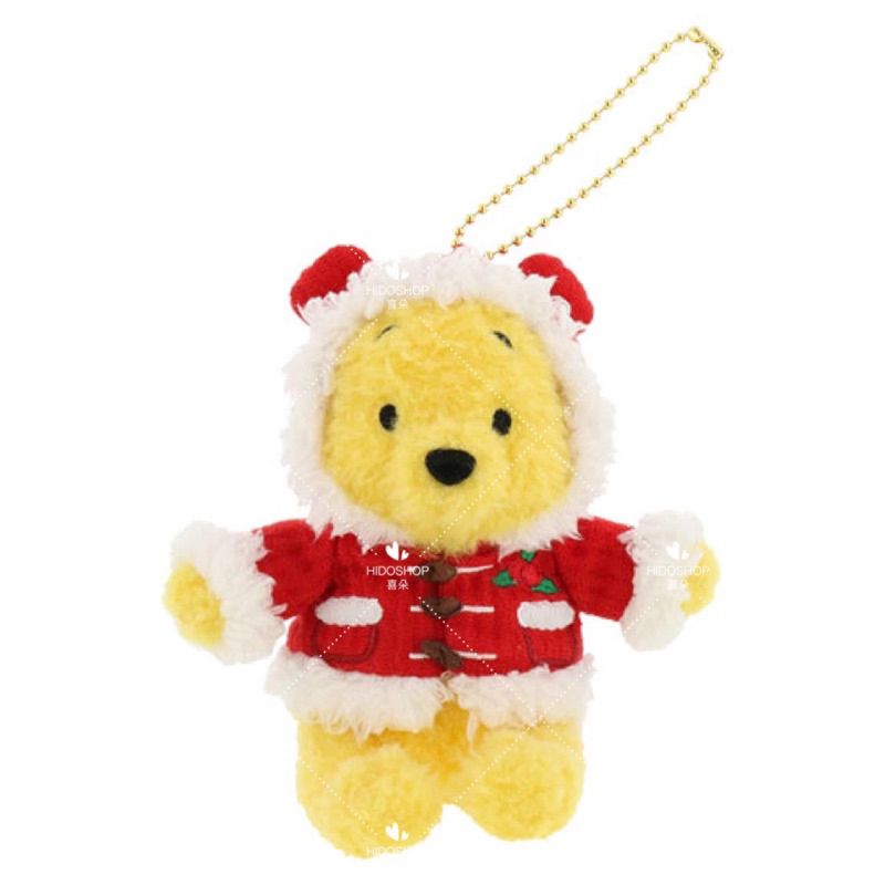 日本DISNEY東京海洋樂園聖誕節限定吊飾娃娃 小熊維尼