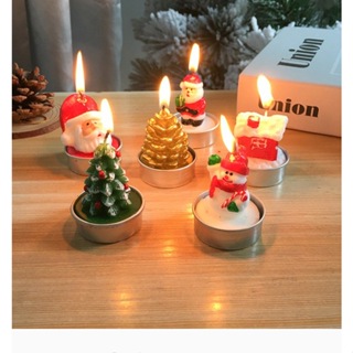 現貨~聖誕節聖誕老人 聖誕樹 松果 雪人造型蠟燭