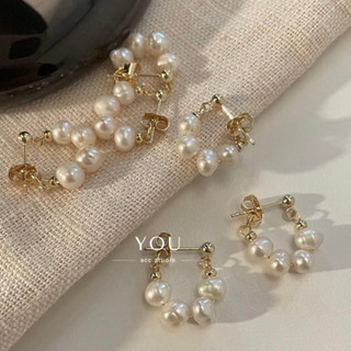 有個飾品𝗬𝗢𝗨.𝗦𝗧𝗨𝗗𝗜𝗢｜韓國飾品 925純銀 仙女系淡水珍珠耳環 純銀耳針