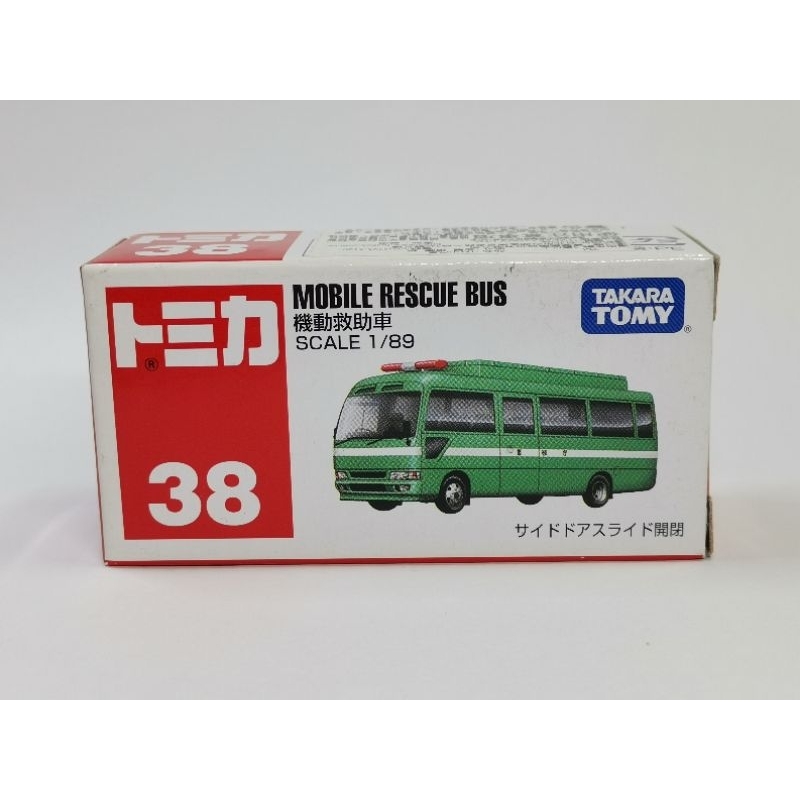 TOMICA No.38 Toyota Coaster Mobile Rescue Bus 機動救助車 全新