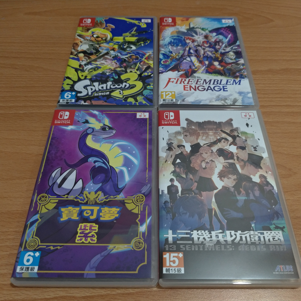 [二手] NS SWITCH遊戲片 斯普拉遁3(splatoon3) 聖火降魔錄engage 寶可夢/紫 十三機兵防衛圈