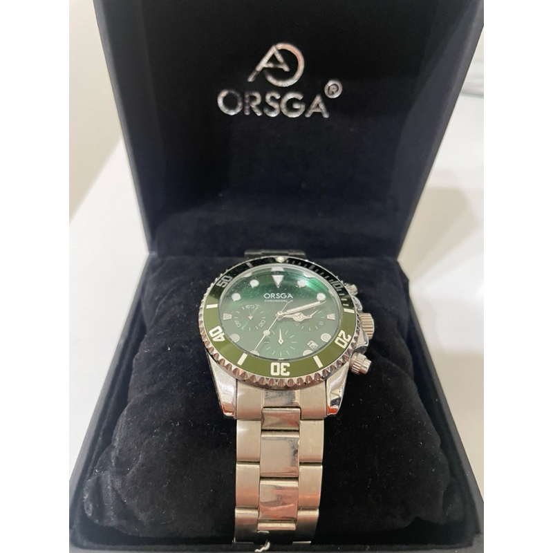 ORSGA手錶 綠 藍