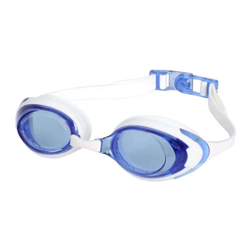 SPEEDO 成人運動泳鏡-抗UV 防霧 蛙鏡 游泳 戲水 日製 SD812272D665 白藍