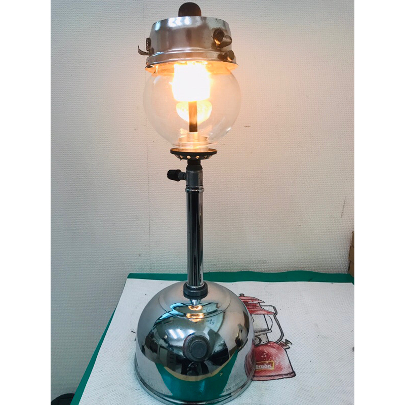售 品名：英國製Tilley 120A國王皇室銀煤油汽化燈（銅壺鍍鉻）