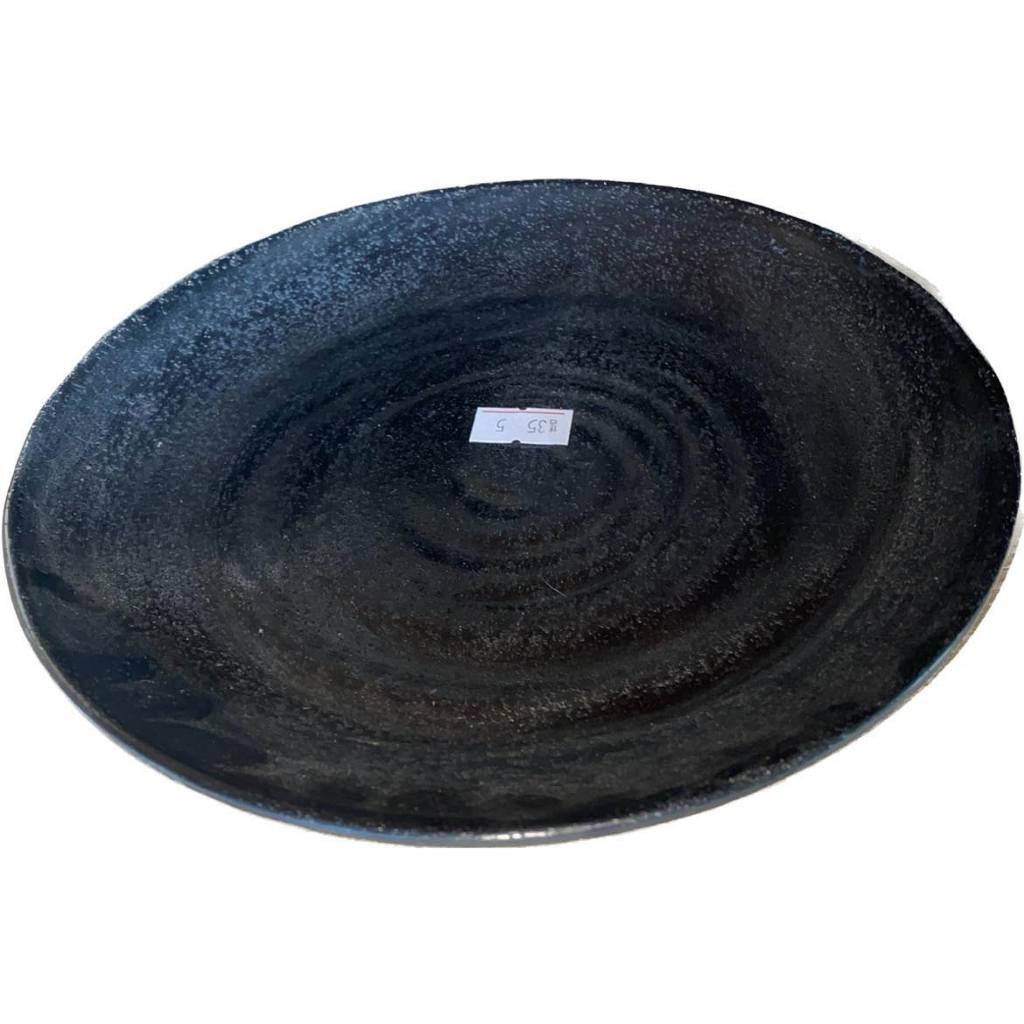 【宏益餐飲設備】黑色 美耐皿 盤子 圓盤 防磨 日式 餐盤 碗盤器皿 耐高溫 二手