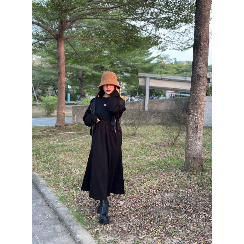 氣質韓系太空棉外套+高腰長裙套裝裙YN7183