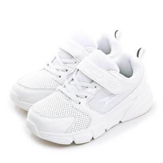 【ARNOR】19cm-23cm輕量透氣緩震慢跑鞋 白翼系列 白色學生鞋 白 38299 中童