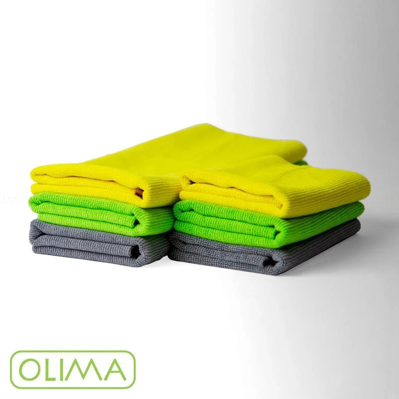 OLIMA  超細纖維布 柔軟 38x38公分 無邊珍珠格纖維布 洗車布 纖維布 下蠟布 擦車布 克重高達400GSM