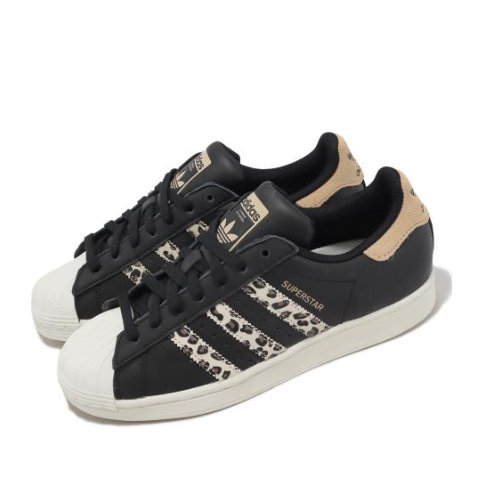 ADIDAS SUPERSTAR W 女款 黑色 貝殼 豹紋 休閒鞋 IF7616 Sneakers542