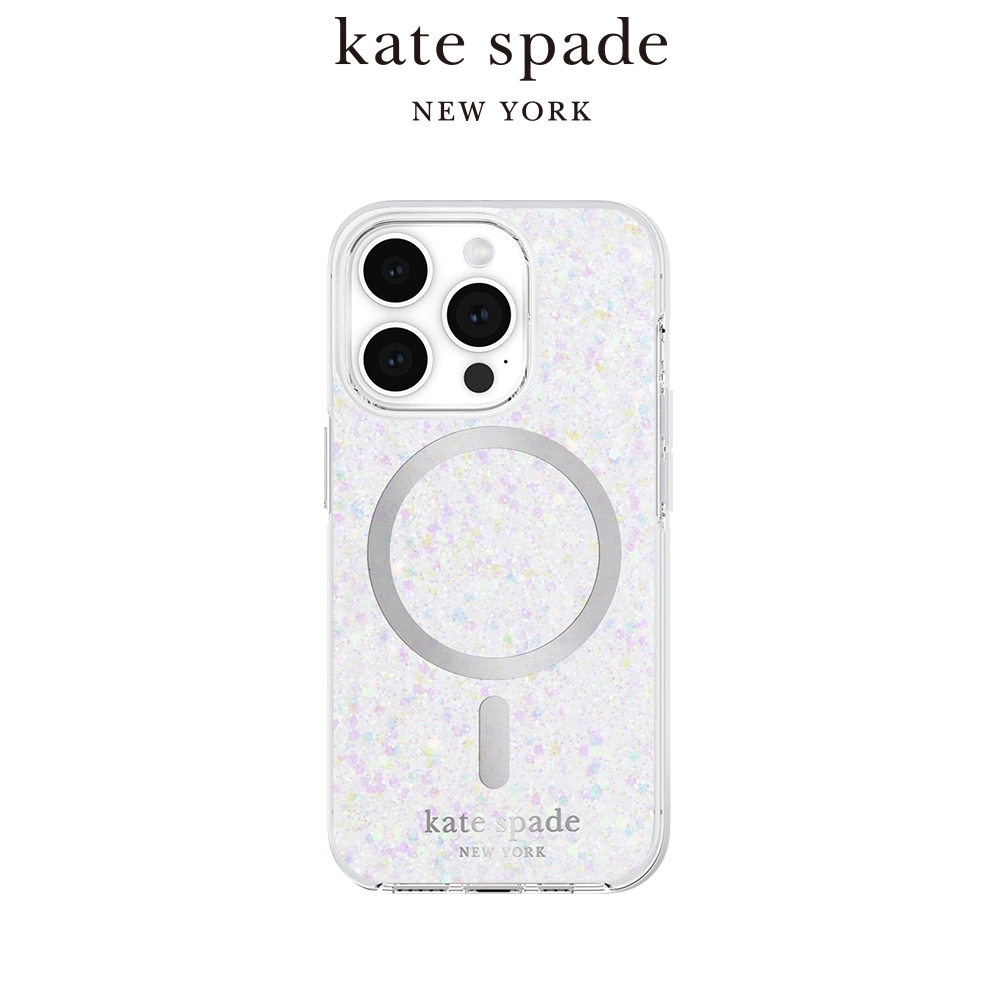 【kate spade】iPhone 15系列 MagSafe 精品手機殼 銀河星鑽