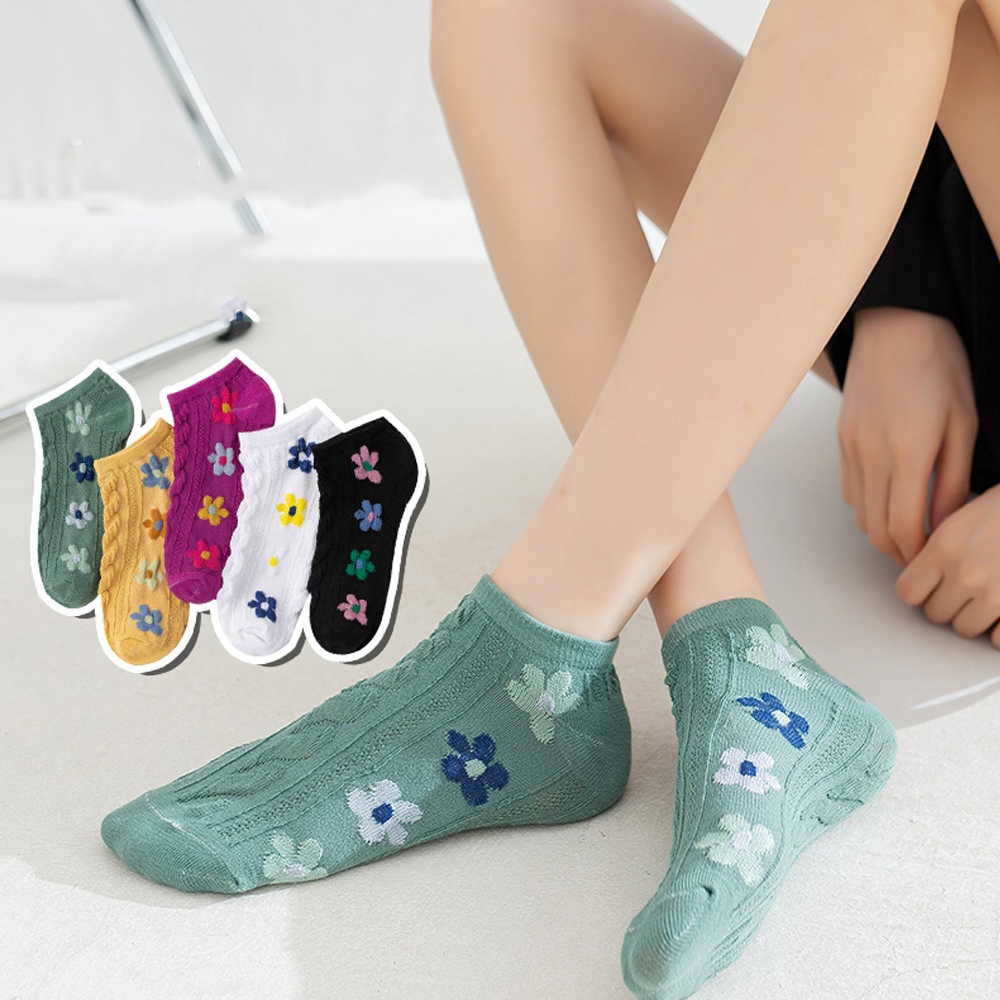 【Wonderland】森系少女日系棉質短襪(5雙)