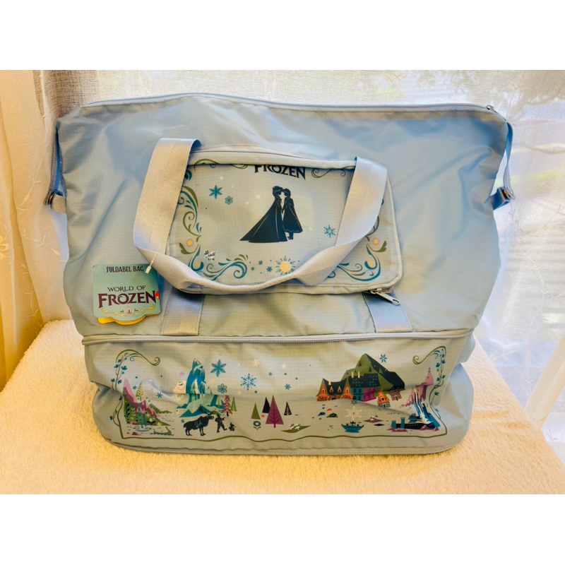 現貨 香港迪士尼 正版 冰雪奇緣 行李收納袋