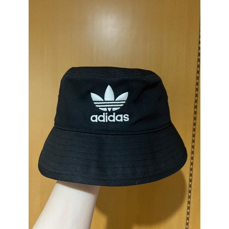 adidas 三葉草繡字logo 漁夫帽 帽子