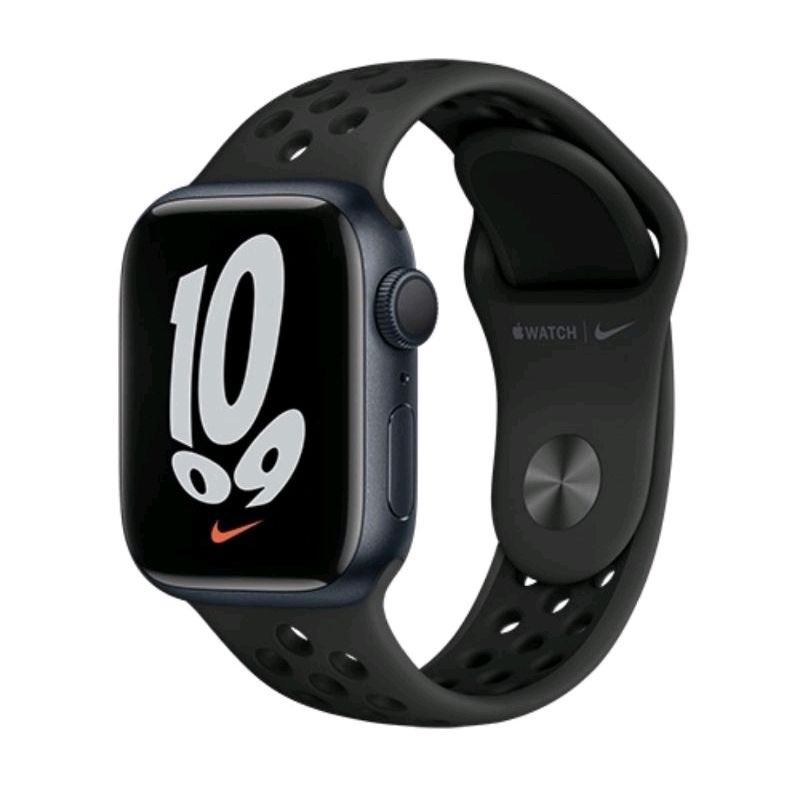 Apple Watch nike+ S7 (GPS) 41mm 午夜色鋁金屬配黑錶帶 現貨  9.9成新