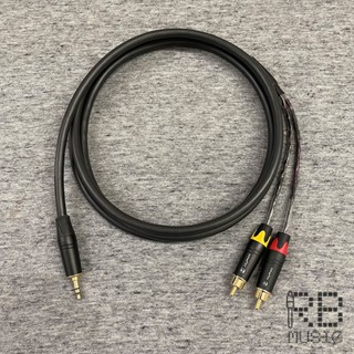 【RB MUSIC】Canare MR202-2AT 兩軌線 音樂播放線 立體聲 音源線 手工 3.5轉鍍金RCA頭