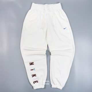 胖達）NIKE 絨毛 文字 高腰 寬鬆 長褲 FV4013-133 奶油白 女