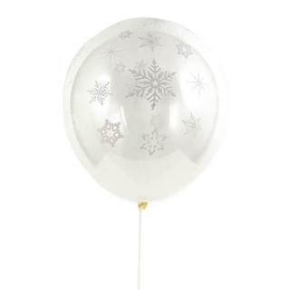 派對城 現貨 【12吋乳膠氣球10入-雪花】 歐美派對 乳膠氣球 聖誕 聖誕氣球 派對佈置 拍攝道具