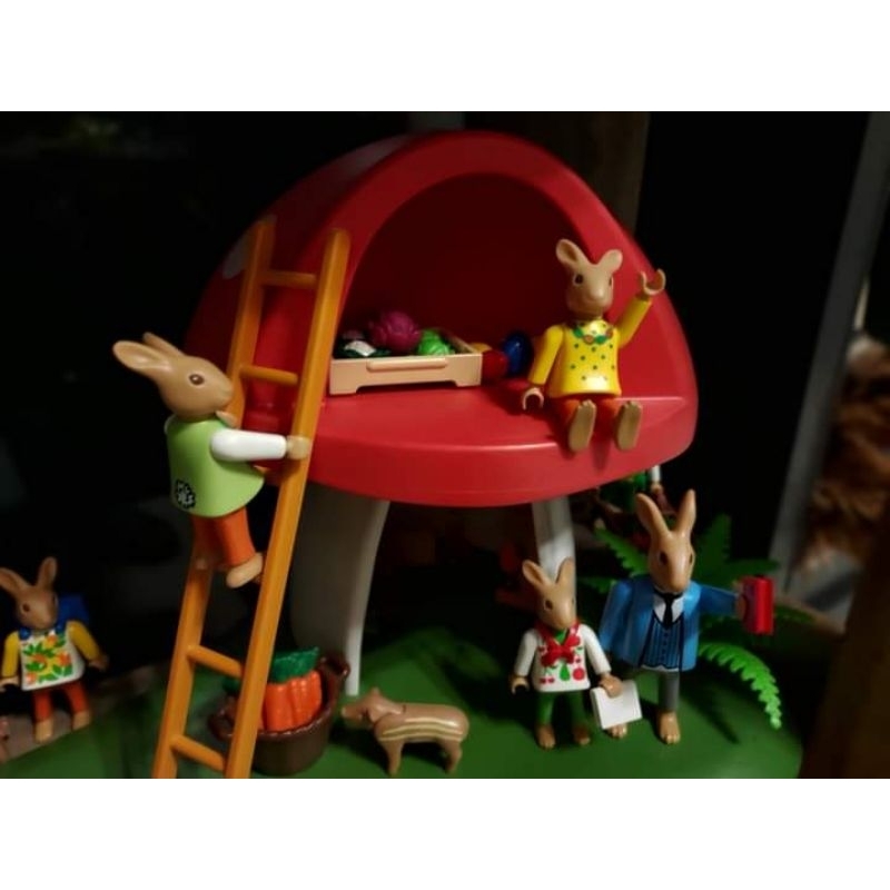 Playmobil摩比 4455兔子菇菇學校 菇菇房 蘑菇