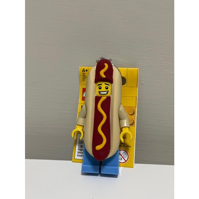樂高 熱狗人 LED 手電筒 鑰匙圈 - LEGO Hotdog Keychain