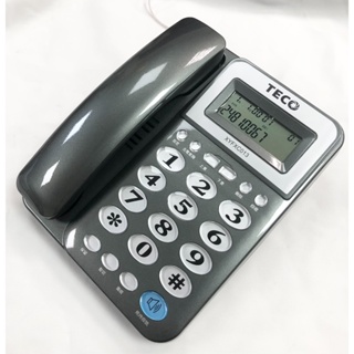 【通訊達人】【含稅價】TECO 東元 XYFXC013 來電顯示有線電話機_鐵灰色/紅色款可選