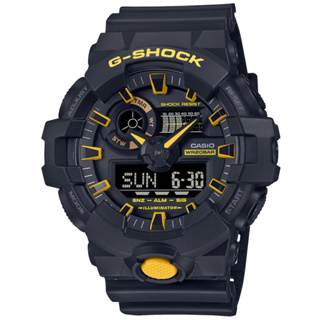 CASIO 卡西歐 G-SHOCK 黑黃潮流雙顯電子錶 (GA-700CY-1A)