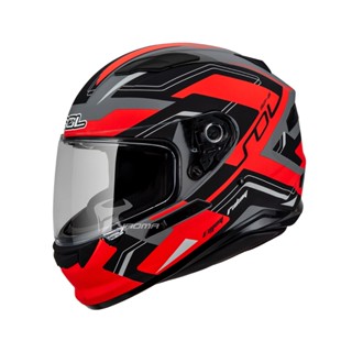 【SOL】安全帽 SF-6 超新星 消光灰黑紅 內墨鏡 內鏡 雙D扣 LED燈 SF6 全罩式｜ 耀瑪騎士