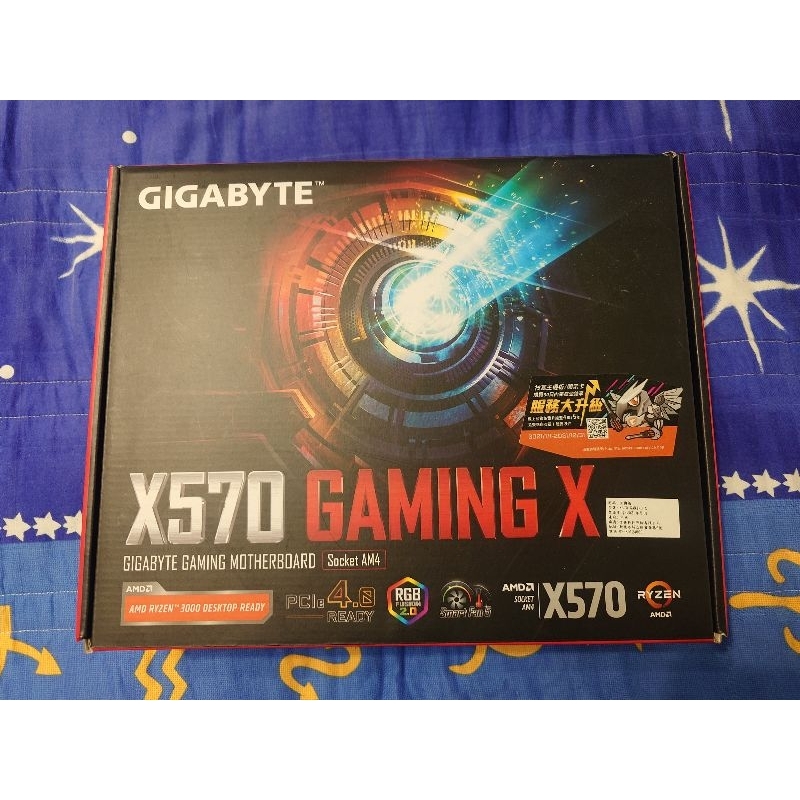 GIGABYTE x570 GAMING X 10+2相全數位電源/2組M.2插槽/AM4/主機板 二手