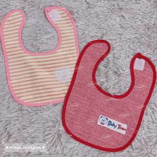 (日本製)日本嬰兒口水巾 Jse3029 baby口水巾 嫩嬰口水巾 寶寶口水巾 條紋 圍兜 領巾 口水兜