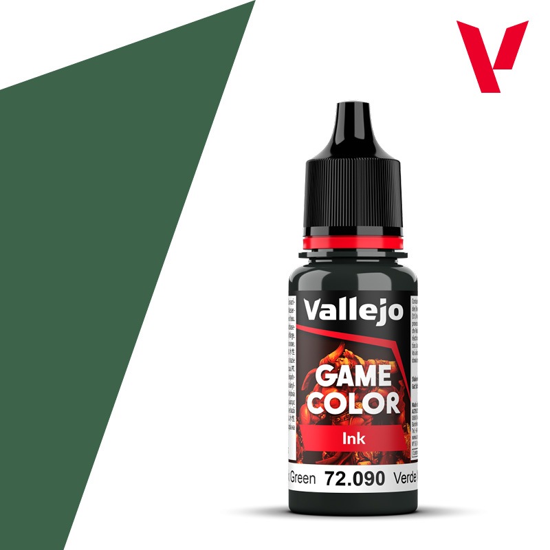 Vallejo AV水漆 遊戲色彩 黑綠色墨水 17ml 貨號 AV72090