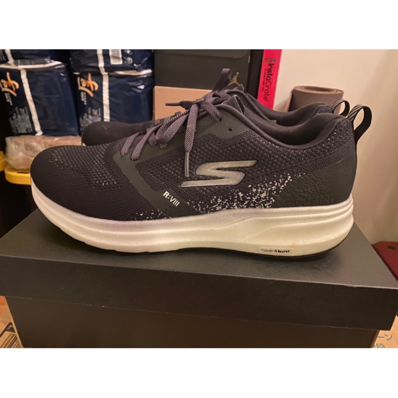 SKECHERS 男 慢跑系列 GORUN RIDE 8 - 55224BKW 29.5cm