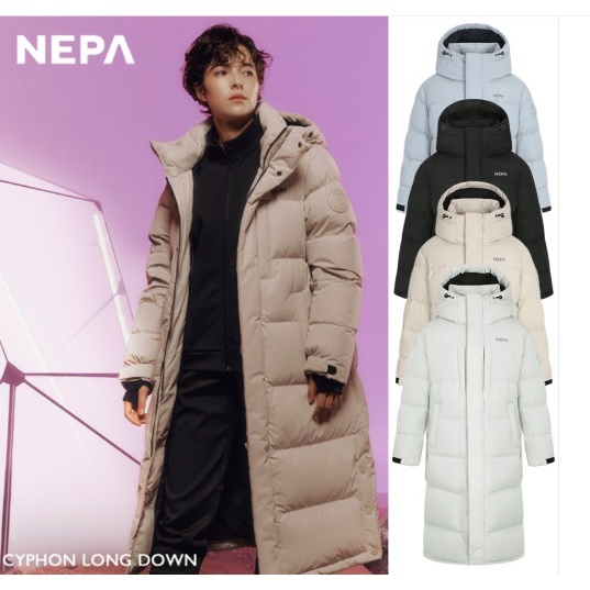 韓國登山品牌 NEPA 過季男女基本款長版羽絨外套型號 7IF2022 出清特價~預購中 下標前請先詢問