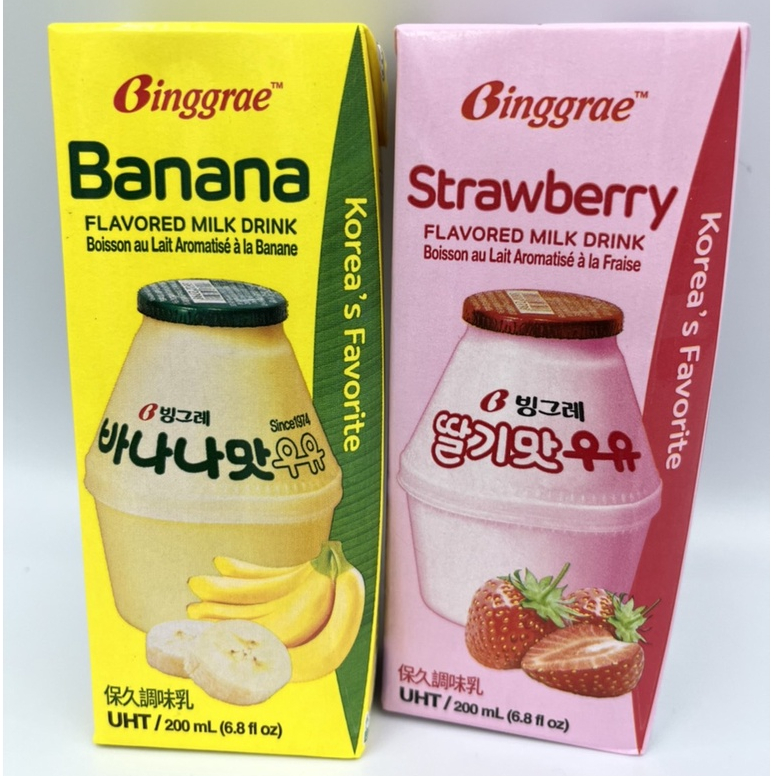 [特價中]Binggrae 香蕉牛奶 草莓牛奶 🇰🇷韓國超人氣飲品 韓國必買 香蕉牛乳 草莓牛乳 保久乳 調味乳牛奶牛乳