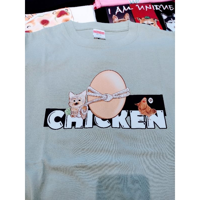 協力牌雞肉漢堡之雞蛋與肉~狗 約克夏 雞蛋 漢堡 情侶t 原創  創意設計 短袖t恤 T-Shirt 不撞衫 S~L預購