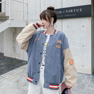 【西西比】飛行夾克 帽t 連帽長袖外套 秋季新款寬松ins女棒球服 夾克上衣 oversize 學院風 加厚優質版