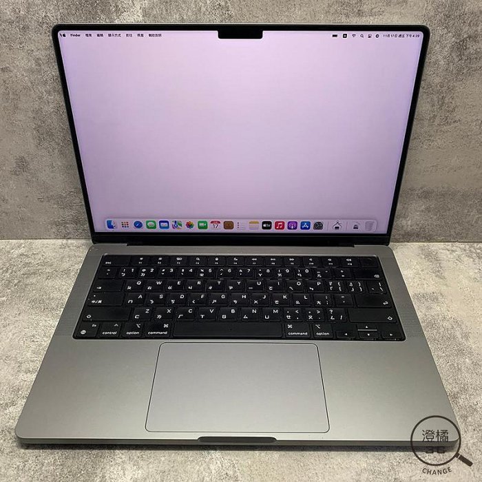 『澄橘』Macbook PRO 14吋 M1 PRO/16G/512GB 灰 二手 中古《無盒裝》A65546