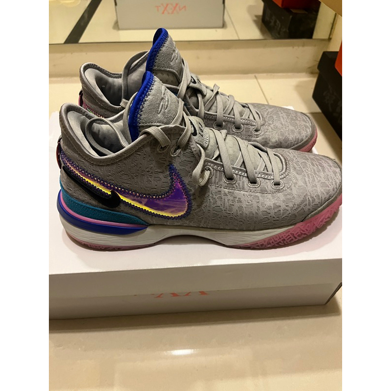 二手NIKE LEBRON NXXT GEN EP 20 灰紫 LBJ 籃球鞋