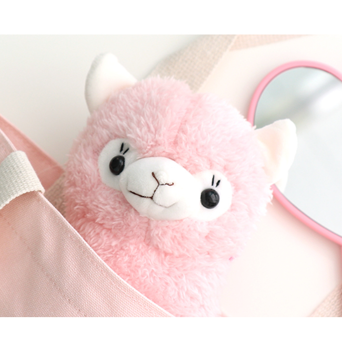 韓國設計 現貨 草泥馬/羊駝 alpaca 粉紅色草尼馬 毛茸茸筆袋