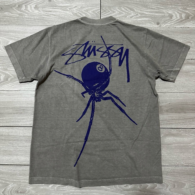 stussy 蜘蛛 8號球 灰 M