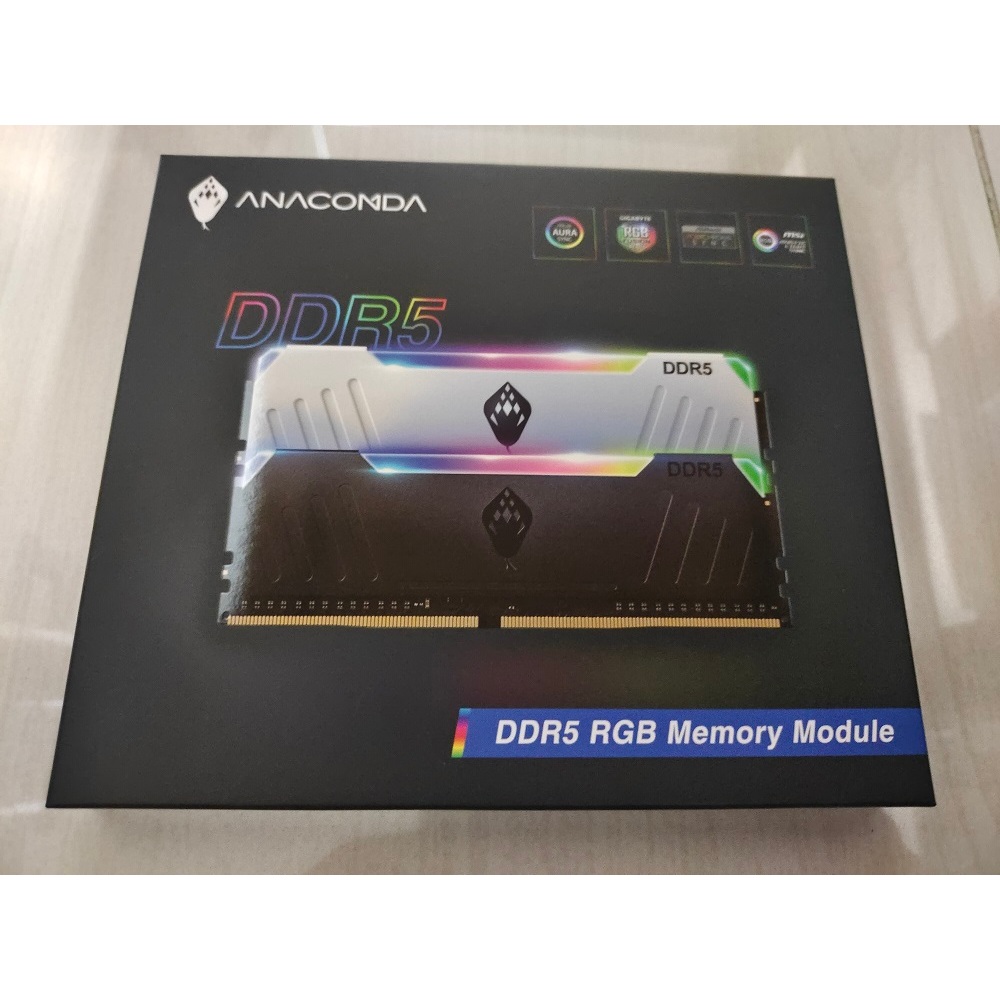 (暫售勿下標)ANACOMDA巨蟒 ET DDR5 7200 32GB(16GBX2) RGB電競記憶體  黑色