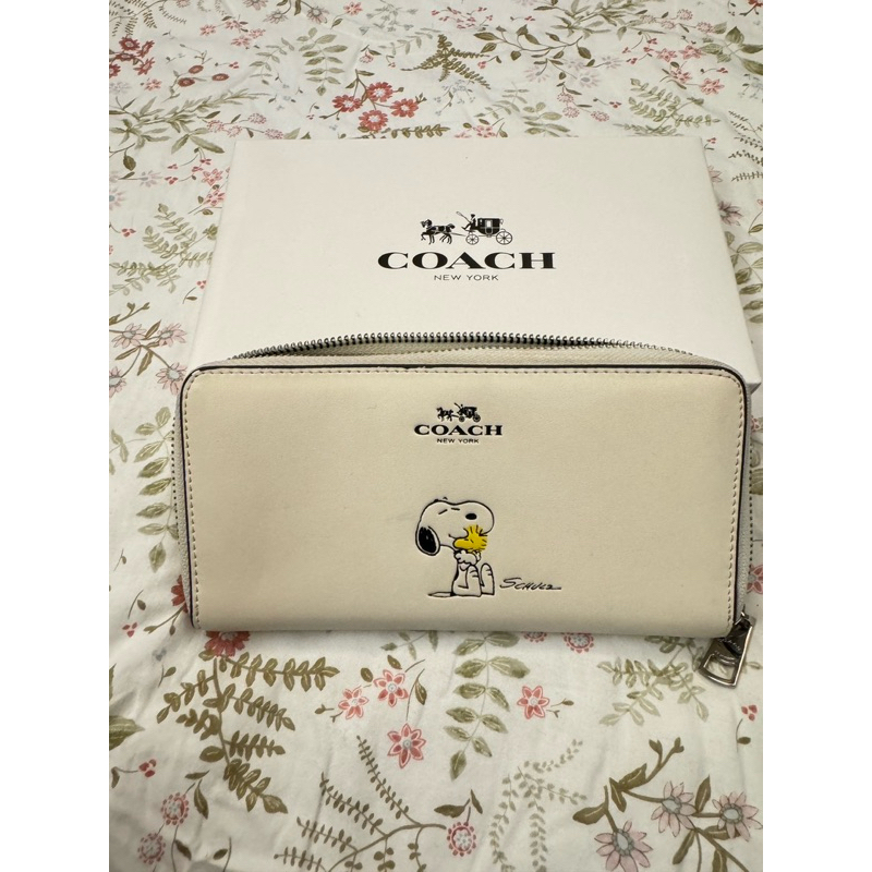 COACH正品SNOOPY拉鍊長夾