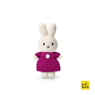 🌷橘荷屋🌷 現貨❤ 荷蘭 Just Dutch 手工編織娃娃 素色系列 米飛兔 米菲兔 miffy +櫻桃紅洋裝