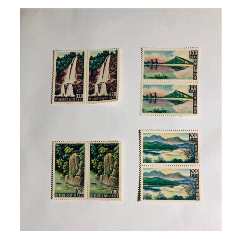 「免運費」：民國50年郵局發行（特22:台灣風景郵票8枚共2套）品相佳，值得珍藏，送禮收藏兩相宜，此款郵票是收藏家推薦