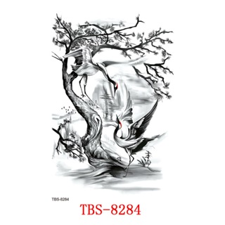 73 TBS 仙鶴 鶴 紋身貼紙 表演造型 派對 舞會 能貼在 手機殼 安全帽 汽車 機車 tattoo sticker