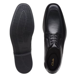 【Clarks】都會紳士 寬楦微方頭線條感皮革紳士鞋 男款 US9 UK8 42