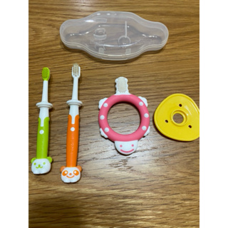 ［二手］Richell 利其爾日本乳牙訓練牙刷幼兒牙刷寶寶牙刷組