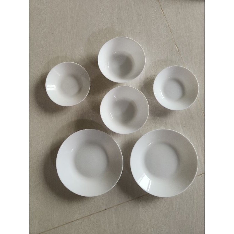 康寧Pyrex餐碗，小餐盤，大餐盤六件組