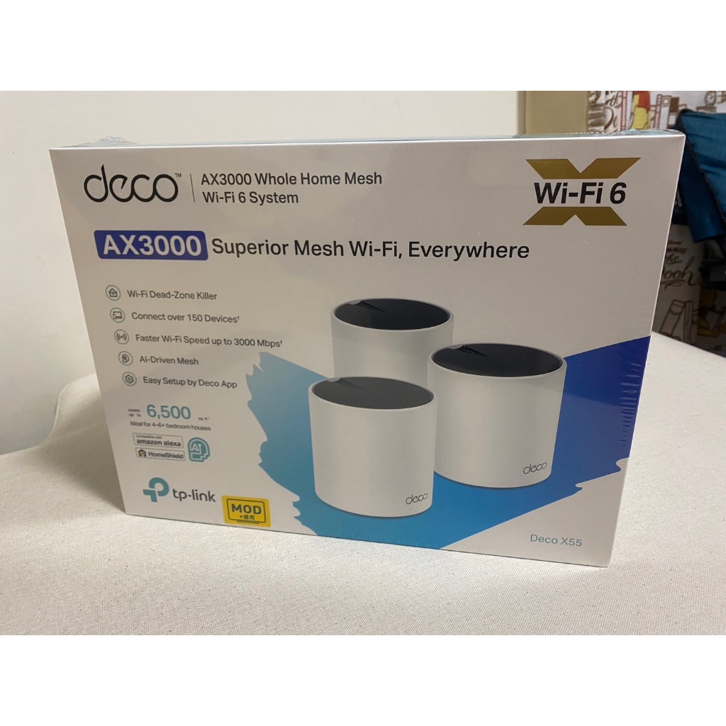 全新COSTCO三入拆賣 TP-Link AX3000 Wi-Fi 6 Mesh路由器 Deco X55 面優一機無盒