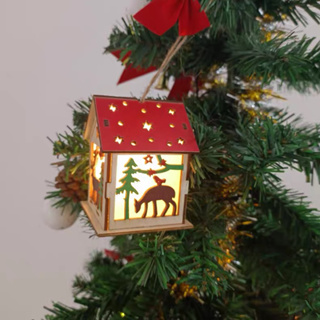 聖誕裝飾 發光小木屋 聖誕樹裝飾 聖誕樹配件 聖誕節場景佈置 聖誕節 聖誕小木屋