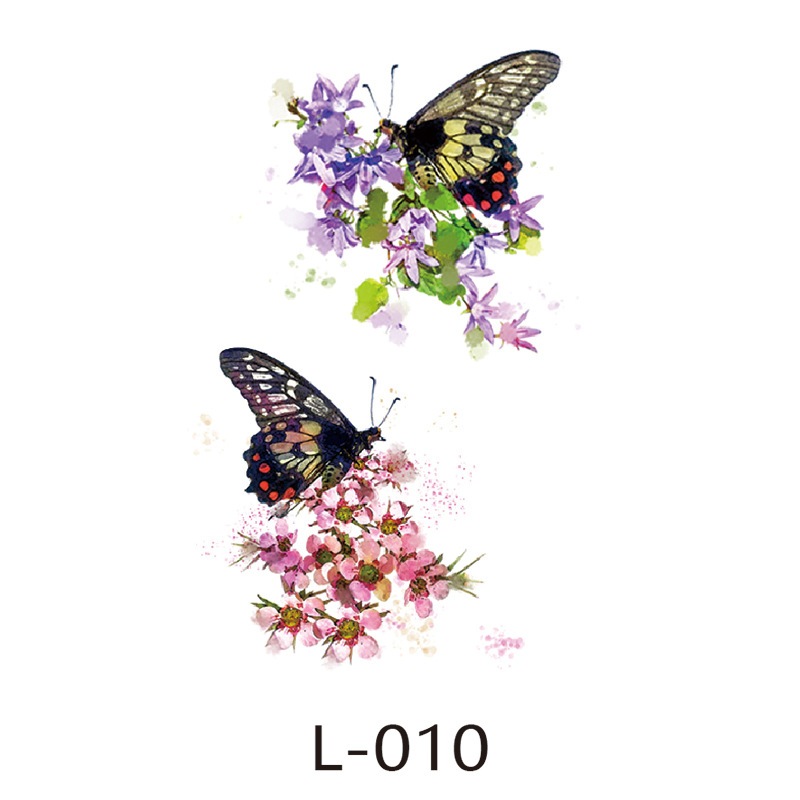 72 L 蝴蝶 花朵 紋身貼紙 表演造型 派對 舞會 能貼在 手機殼 安全帽 汽車 機車 tattoo stickers